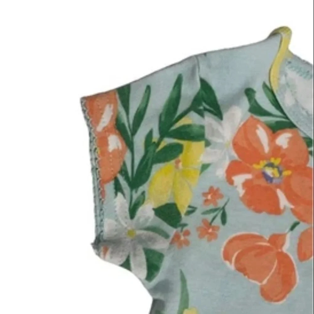 Carter's Baby 24 Months Pajama Set Snug Fit Floral Summer PJ Short Sleeve Shorts